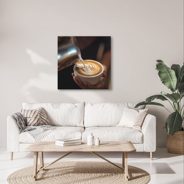 Quadro su tela – Eleganza del caffè con schiuma