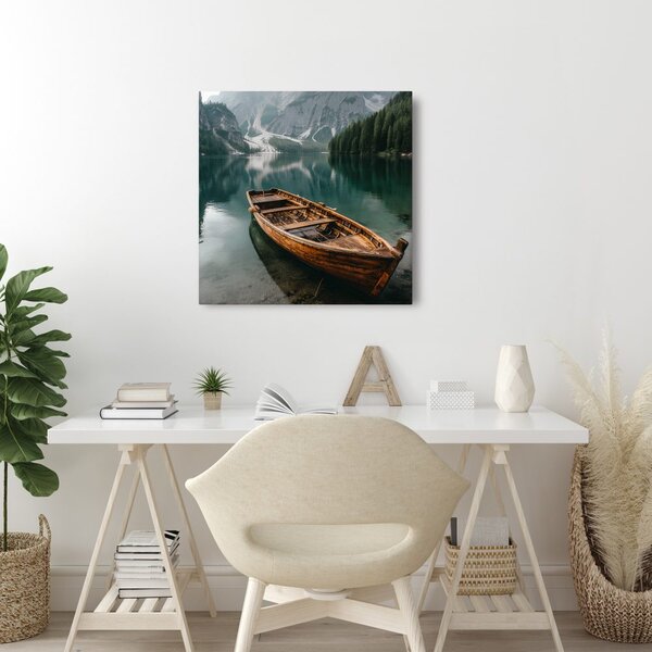 Quadro su tela – Barca di legno nella natura