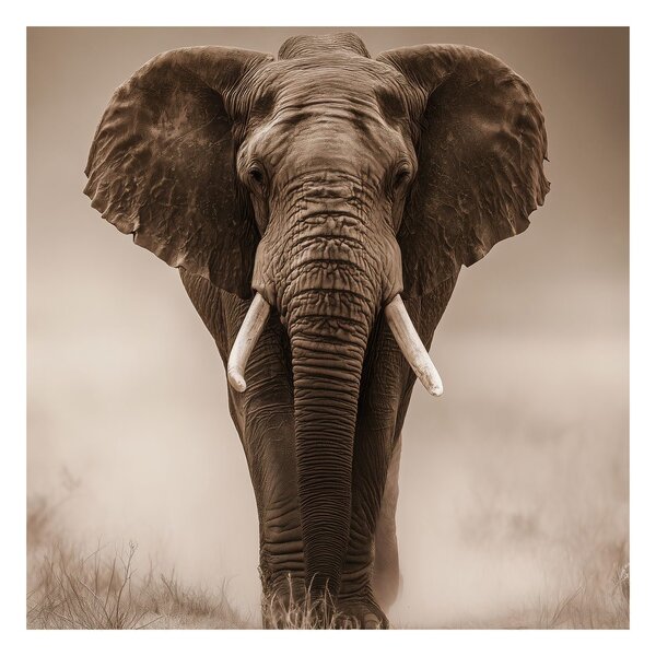 Quadro su tela – Elefante africano nella nebbia