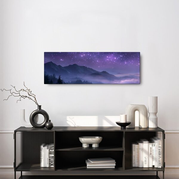 Quadro su tela – Paesaggio misterioso sotto le stelle