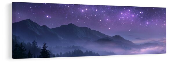Quadro su tela – Paesaggio misterioso sotto le stelle
