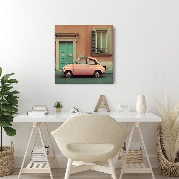 Quadro su tela – Auto pastello e porte
