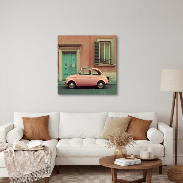 Quadro su tela – Auto pastello e porte