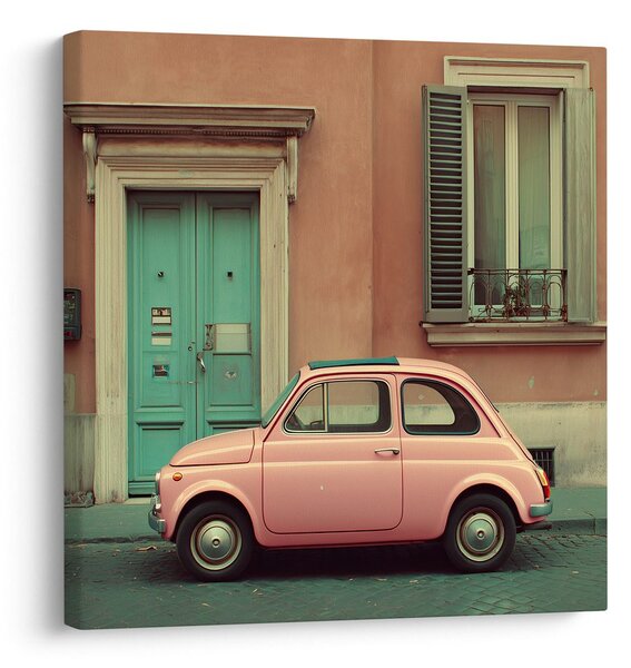 Quadro su tela – Auto pastello e porte