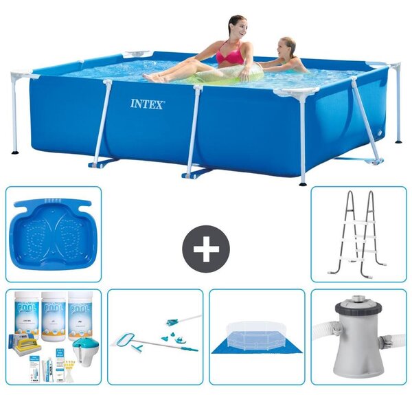 Piscina fuori terra rettangolare - 220x150x60 cm - 7 pezzi - Modello S20822