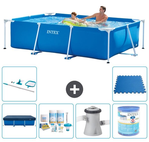 Piscina fuori terra rettangolare - 260x160x65 cm - 7 pezzi - Modello S30117