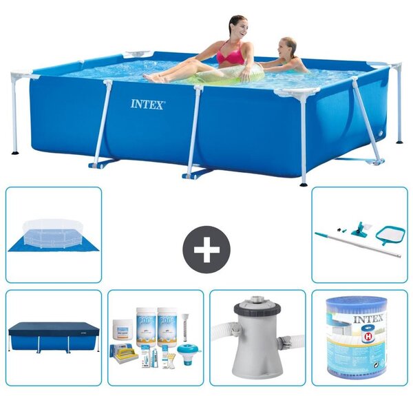 Piscina fuori terra rettangolare - 220x150x60 cm - 7 pezzi - Modello S40010