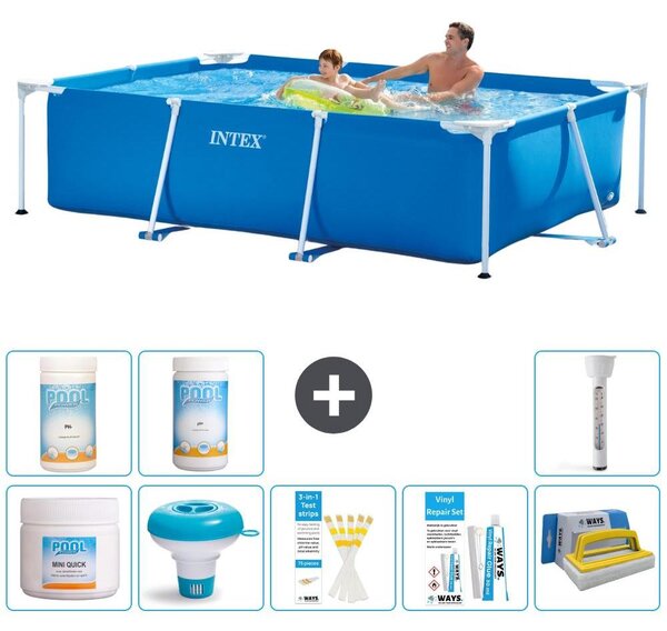 Piscina fuori terra rettangolare - 260x160x65 cm - 9 pezzi - Modello S43208