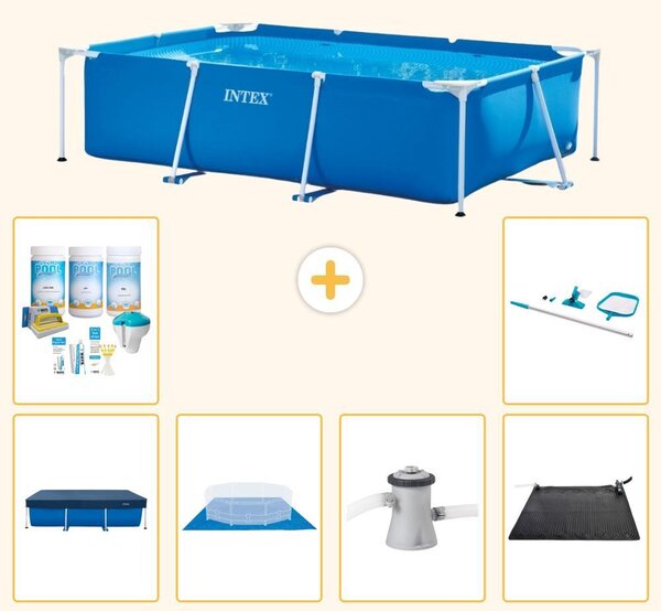 Piscina fuori terra rettangolare - 260x160x65 cm - 7 pezzi - SCB97