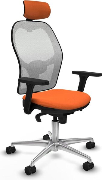 Sedia da ufficio con poggiatesta Piqueras y Crespo 3D086N2 Arancione