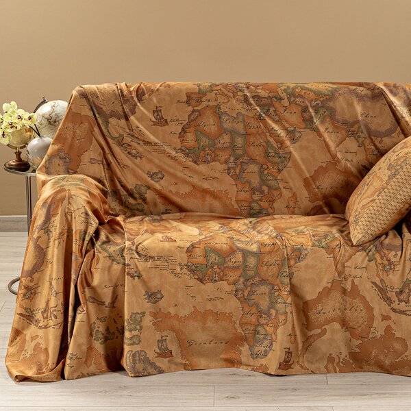 Telo Arredo Copridivano Grandecor In Raso Di Cotone Geo Classic Matrimoniale Alviero Martini 1A Classe Geo Caleffi