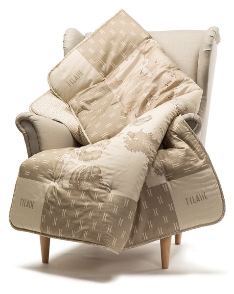 Plaid In Raso Di Cotone Geo Safari CM. 130X170 Alviero Martini 1A Classe Geo Caleffi