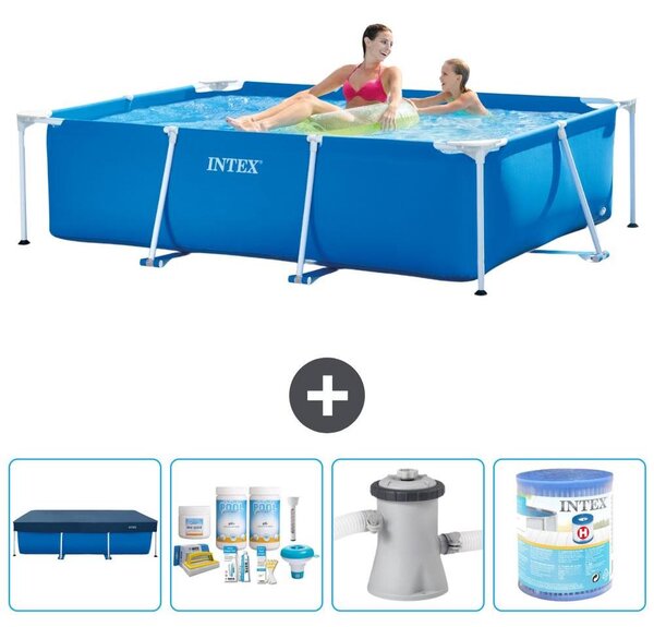 Piscina fuori terra rettangolare - 220x150x60 cm - 5 pezzi - Modello S30002