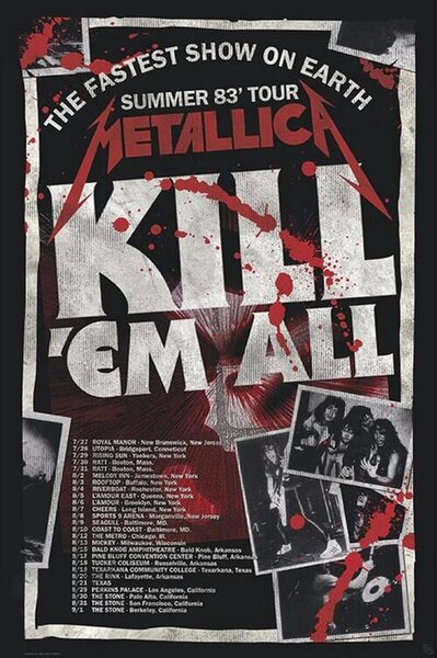Posters, Stampe Metallica - Kill'Em All 83 Tour