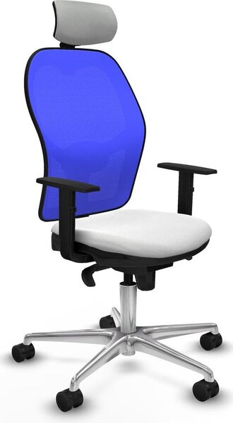 Sedia da ufficio con poggiatesta Piqueras y Crespo 1D086N2 Bianco
