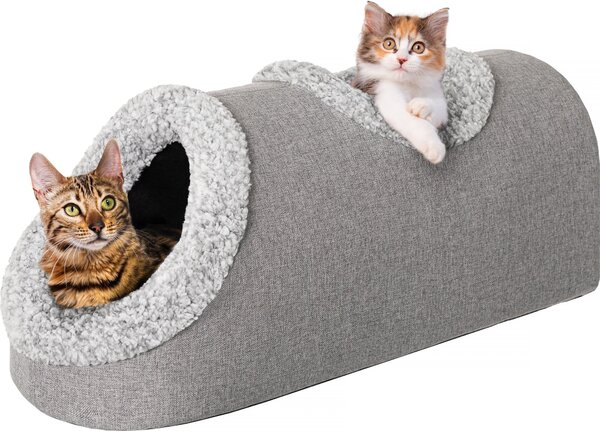 Tunnel per gatti Casa per gatti Rifugio per gatti Letto per finestra Accogliente lettino per davanzale Rifugio per animali Casa per cani Cuccia per cani Grotta per cani, grigio