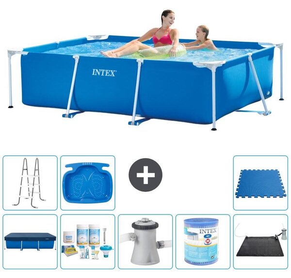 Piscina fuori terra rettangolare - 220x150x60 cm - 9 pezzi - Modello S30035