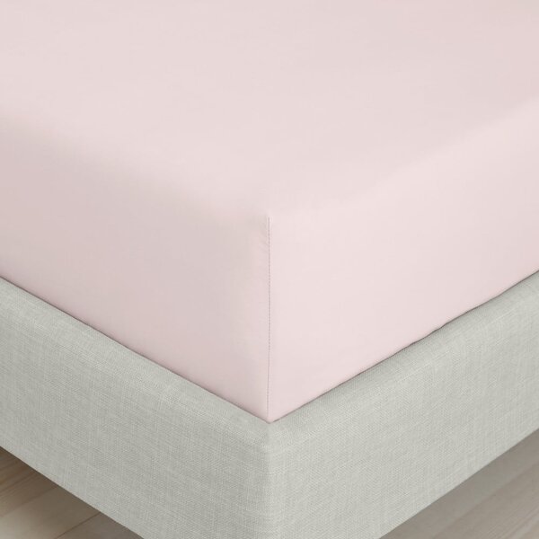 Lenzuolo con angoli rosa in percalle di cotone 90x190 cm Cotton Percale – Bianca
