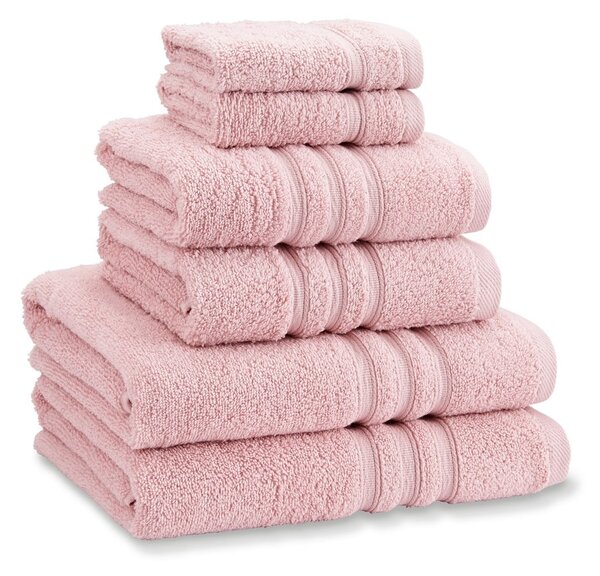 Set di asciugamani per viso e corpo tipo terry rosa chiaro in cotone 6 pz Zero Twist – Catherine Lansfield