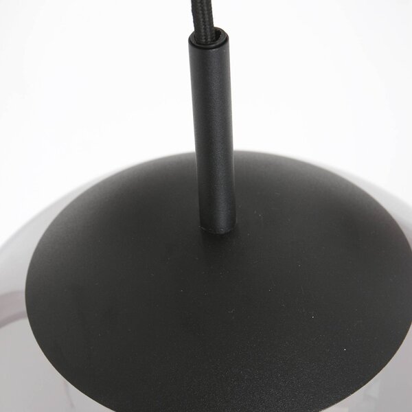 Steinhauer Lampada a sospensione in vetro Bollique, dimmerabile, Nero, Soggiorno / Sala da pranzo, Metallo, Moderno, Lampada a sospensione