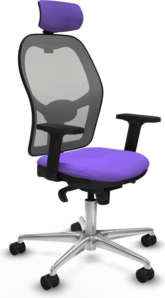 Sedia da ufficio con poggiatesta Piqueras y Crespo 2D086N2 Viola