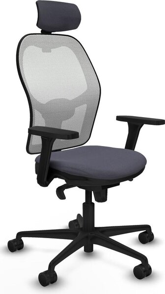 Sedia da ufficio con poggiatesta Piqueras y Crespo 3D036N2 Grigio scuro