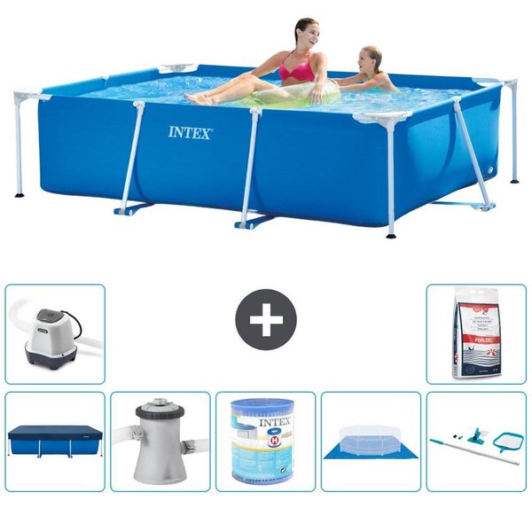 Piscina fuori terra rettangolare - 220x150x60 cm - 8 pezzi - Modello S40029
