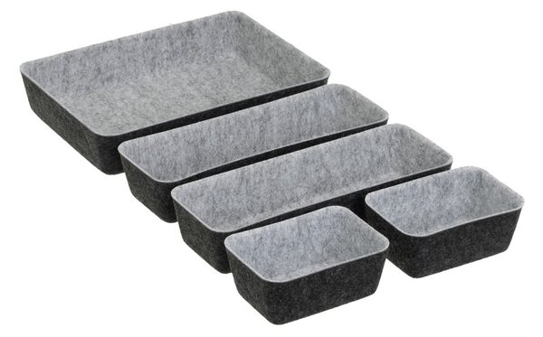 Set di organizer per cassetti in tessuto 5 pz – Casa Selección