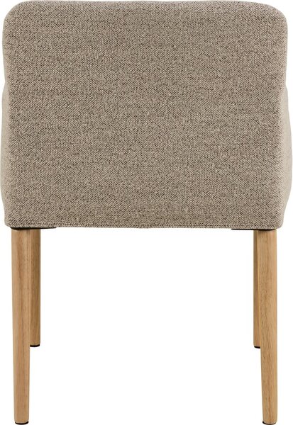Sedia da pranzo beige in imbottito con braccioli Zoe – Actona