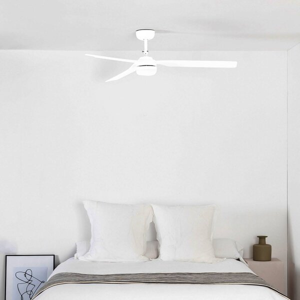FARO BARCELONA Ventilatore soffitto Punt M DC lampada LED bianco