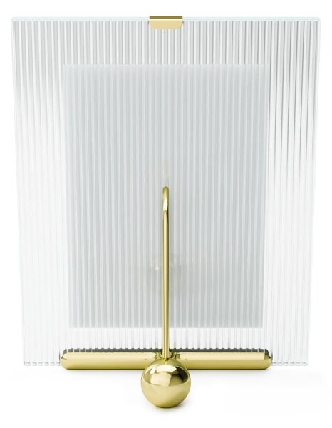 Cornice dorata in vetro verticale con sostegno 19x23 cm Flute – Umbra