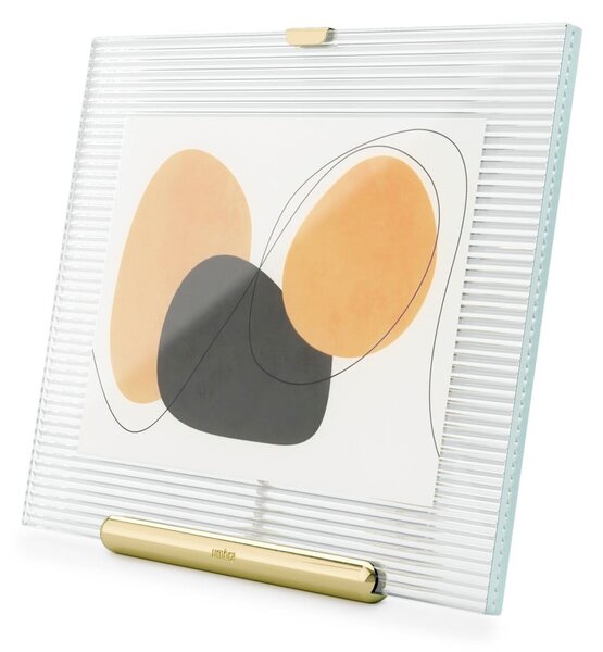 Cornice dorata in vetro verticale con sostegno 19x23 cm Flute – Umbra