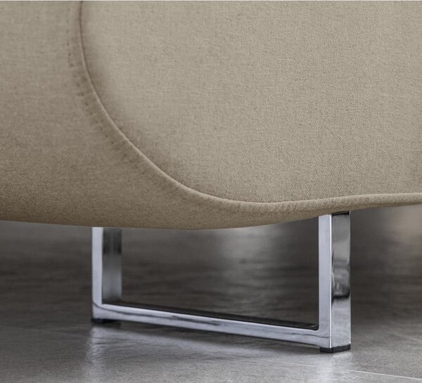 Divano angolare beige allungabile/con contenitore (con penisola a sinistra/a L) Anton – ELTAP