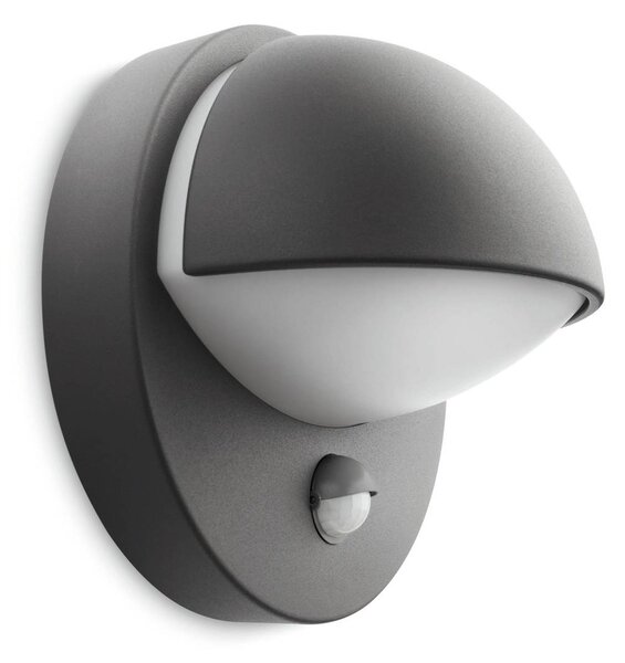 Philips myGarden June Applique con sensore antracite June, dimmerabile, Nero, Alluminio