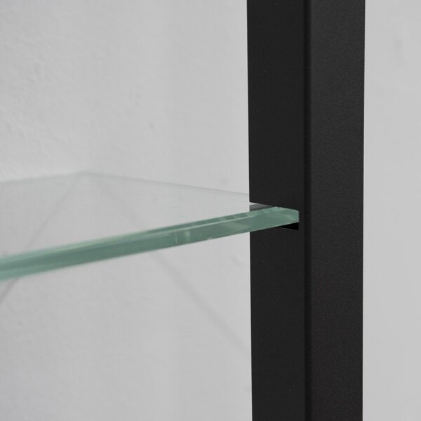 Mensola nera in metallo con ripiani multipli 46 cm Cubic – Spinder Design