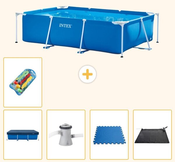 Piscina fuori terra rettangolare - 260x160x65 cm - composta da 6 elementi
