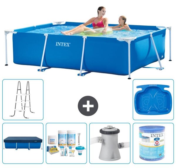 Piscina fuori terra rettangolare - 220x150x60 cm - 7 pezzi - Modello S40018