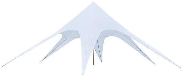 Outsunny Struttura Parasole Tendone Gazebo Impermeabile in Poliestere, Bianco