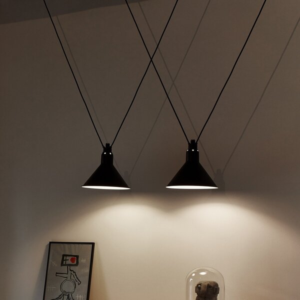 Lampada a sospensione Lampe Gras, Nero, Soggiorno, Metallo