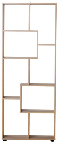 HOMCOM Libreria in Legno Design Moderno, 8 Ripiani (10kg/per Mensola), Anti-Ribaltamento, per Salotto/Camera 70x24x178cm