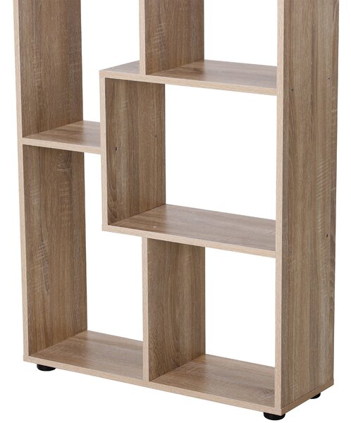 HOMCOM Libreria in Legno Design Moderno, 8 Ripiani (10kg/per Mensola), Anti-Ribaltamento, per Salotto/Camera 70x24x178cm
