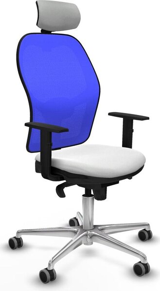 Sedia da ufficio con poggiatesta Piqueras y Crespo 1D086G2 Bianco