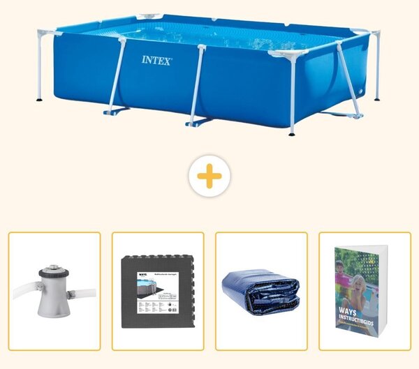 Piscina fuori terra rettangolare - 260x160x65 cm - 5 pezzi - Modello SCB121