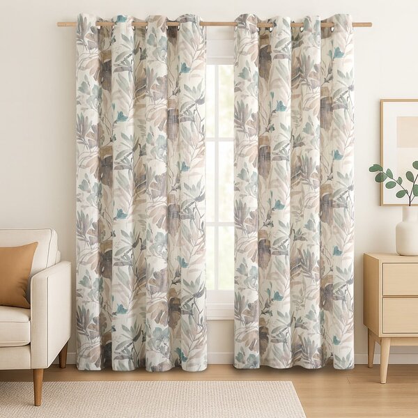Tenda color crema/blu polveroso 135x250 cm Celesta – Restilo