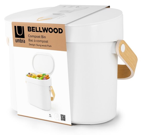 Bidone per l'umido bianco 4 l Bellwood – Umbra