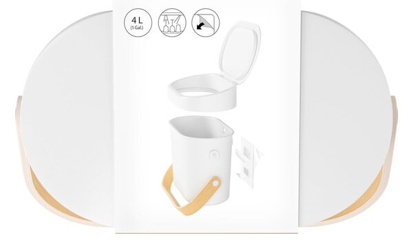 Bidone per l'umido bianco 4 l Bellwood – Umbra