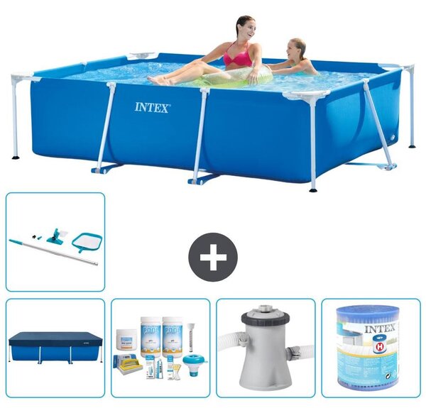 Piscina fuori terra rettangolare - 220x150x60 cm - 6 pezzi - Modello S40007