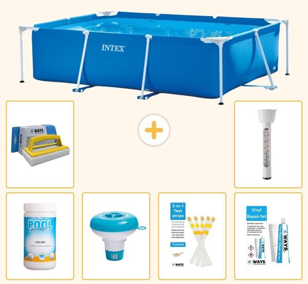 Piscina fuori terra rettangolare - 220x150x60 cm - 7 pezzi - Modello S21247