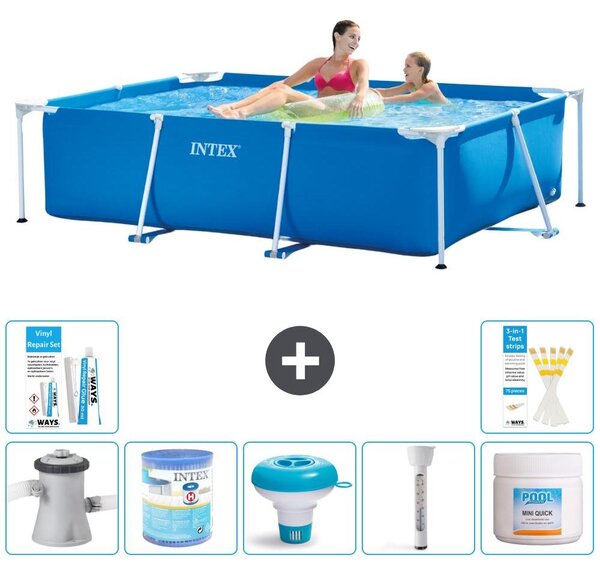 Piscina fuori terra rettangolare - 220x150x60 cm - 8 pezzi - Modello S22343
