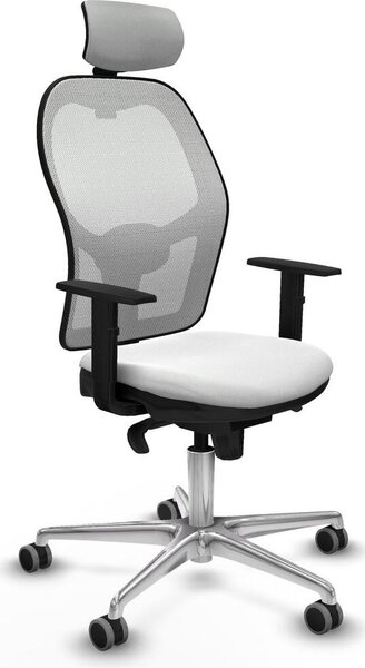 Sedia da ufficio con poggiatesta Piqueras y Crespo 1D086G2 Bianco